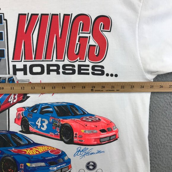 Vintage All The Kings Horses Racing T-Shirt 1997 Petty Enterprises Short Sleeve - Picture 8 of 11